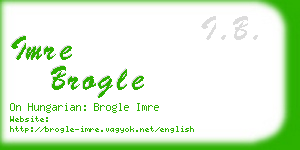 imre brogle business card